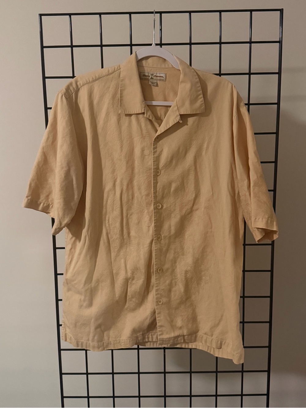 Tommy Bahama Beige Short-Sleeve Camp Shirt